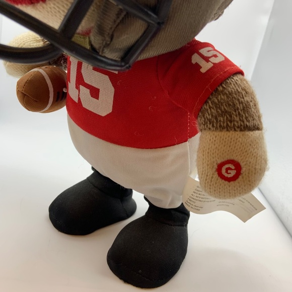 Vintage Gemmy Dancing & Musical Football Player Sock Monkey Animated Plush - Picture 8 of 16